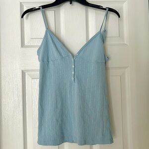 light blue brandy melville button front cami
